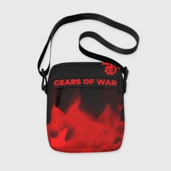 Сумка через плечо 3D Gears of War - red gradient посередине