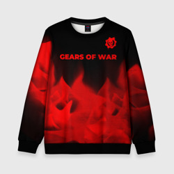 Детский свитшот 3D Gears of War - red gradient посередине