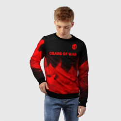 Детский свитшот 3D Gears of War - red gradient посередине - фото 2