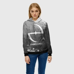 Женская толстовка 3D Evanescence - grey gradient - фото 2
