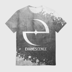 Мужская футболка 3D Evanescence - grey gradient