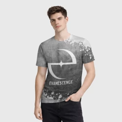 Мужская футболка 3D Evanescence - grey gradient - фото 2