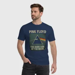 Мужская футболка хлопок Pink Floyd The Dark Side of the Moon I - фото 2