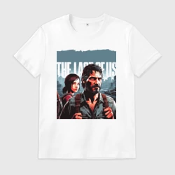 Мужская футболка хлопок The last of us - Joel and Ellie adventure