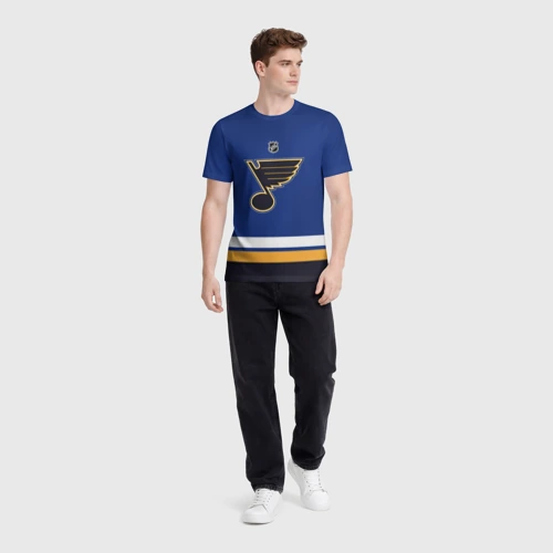 Мужская футболка 3D с принтом St Louis Blues - NHL team, вид сбоку #3