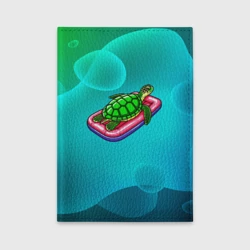 Обложка для автодокументов Черепашка чилит на водном матрасе 