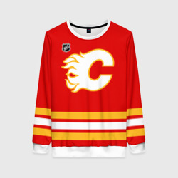 Женский свитшот 3D Calgary Flames - red