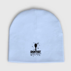 Женская шапка демисезонная Стоматолог зубная щетка