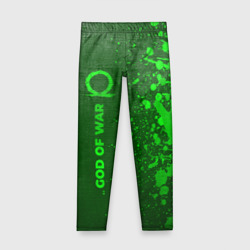 Детские леггинсы 3D God of War - green gradient по-вертикали