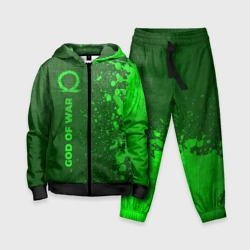 Детский костюм 3D God of War - green gradient по-вертикали