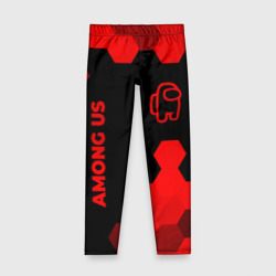 Детские леггинсы 3D Among Us - red gradient вертикально