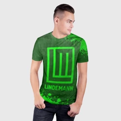 Мужская футболка 3D Slim Lindemann - green gradient - фото 2