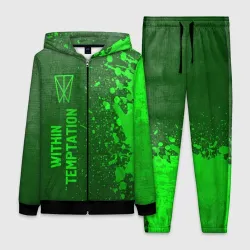 Женский костюм 3D Within Temptation - green gradient по-вертикали