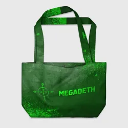 Пляжная сумка 3D Megadeth - green gradient по-горизонтали