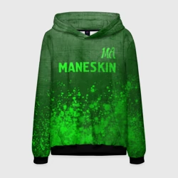 Мужская толстовка 3D Maneskin - green gradient посередине
