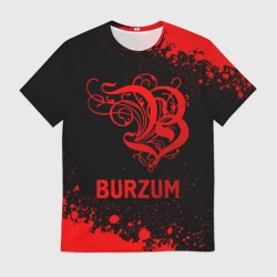 Мужская футболка 3D Burzum - red gradient