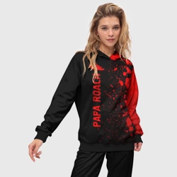 Женский костюм с толстовкой 3D Papa Roach - red gradient по-вертикали - фото 2