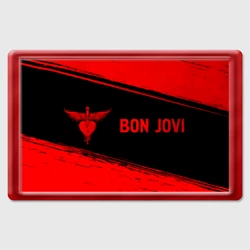 Магнит 45*70 Bon Jovi - red gradient по-горизонтали