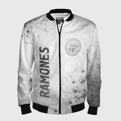 Мужской бомбер 3D Ramones - white gradient вертикально