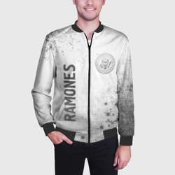 Мужской бомбер 3D Ramones - white gradient вертикально - фото 2