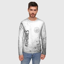 Мужской лонгслив 3D Ramones - white gradient вертикально - фото 2