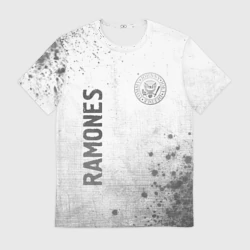 Мужская футболка 3D Ramones - white gradient вертикально