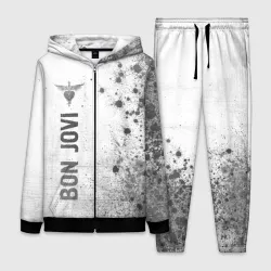 Женский костюм 3D Bon Jovi - white gradient по-вертикали