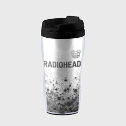 Термокружка-непроливайка Radiohead - white gradient посередине