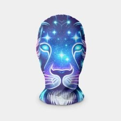Маска карнавальная 3D Космический неоновый лев - нейроарт