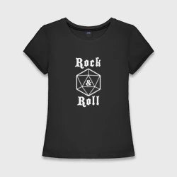 Женская футболка хлопок Slim Рок энд рол