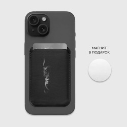 Картхолдер Magsafe магнитный Доберман с ошейником - фото 2