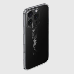 Чехол для iPhone 16 Pro Max силиконовый с защитой камеры Доберман с ошейником - фото 2