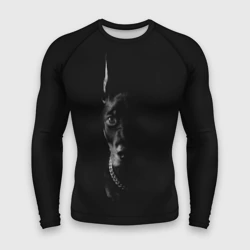 Мужской рашгард 3D Доберман с ошейником