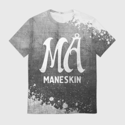 Мужская футболка 3D Maneskin - grey gradient