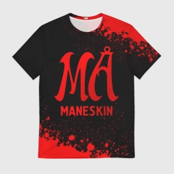 Мужская футболка 3D Maneskin - red gradient