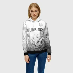 Женская толстовка 3D Blink 182 - white gradient посередине - фото 2