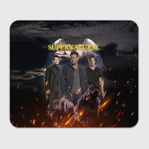 Прямоугольный коврик для мышки Supernatural - true hunters
