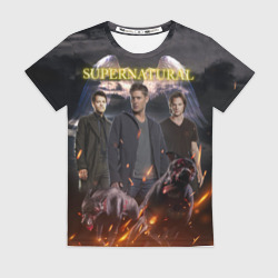 Женская футболка 3D Supernatural - true hunters