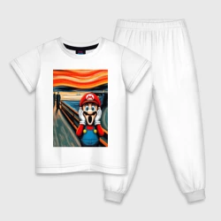 Детская пижама хлопок Марио кричит - мем нейросеть