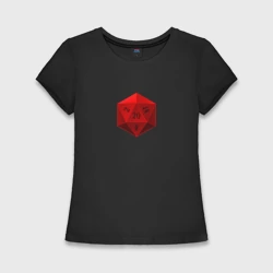 Женская футболка хлопок Slim Игровой кубик