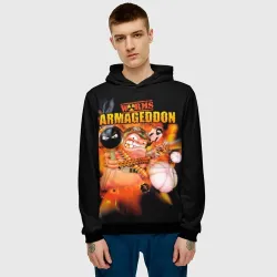 Мужская толстовка 3D Worms - armageddon  - фото 2
