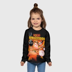 Детский лонгслив 3D Worms - armageddon  - фото 2