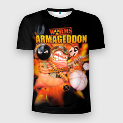 Мужская футболка 3D Slim Worms - armageddon 