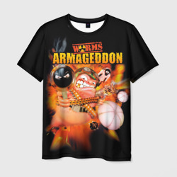 Мужская футболка 3D Worms - armageddon 