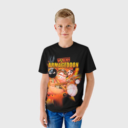 Детская футболка 3D Worms - armageddon  - фото 2