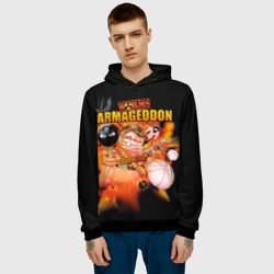 Мужская толстовка 3D Worms - armageddon - фото 2