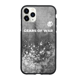 Чехол для iPhone 11 Pro Max матовый Gears of War - grey gradient посередине