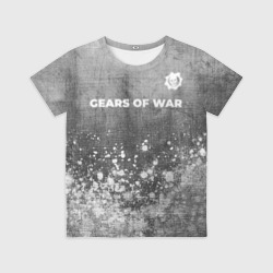 Детская футболка 3D Gears of War - grey gradient посередине