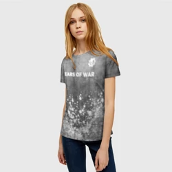 Женская футболка 3D Gears of War - grey gradient посередине - фото 2