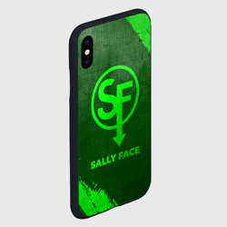 Чехол для iPhone XS Max матовый Sally Face - green gradient - фото 2